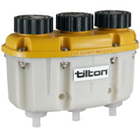 Click for a larger picture of Tilton 3-in-1 Plastic Reservoir with Push-On Hose Barbs