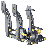 Click for a larger picture of Tilton 3-Pedal Assembly, 900 Series (77/78 MCs), Floor Mount