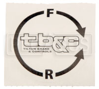 Click for a larger picture of Tilton Adjuster Cable Knob Decal, Clockwise