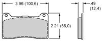 Click for a larger picture of Wilwood 7812 Brake Pad, Dynapro/BDL, BP-40 Compound, .49 Th