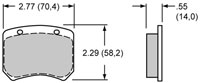 Click for a larger picture of Wilwood Brake Pads, FF, F2000 Lockheed LD20 - BP-30