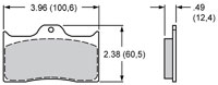 Click for a larger picture of Wilwood 7112 Brake Pad, Dynalite 4-Pot, BP-10 Compound