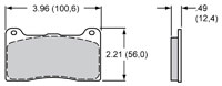 Click for a larger picture of Wilwood 7812 Brake Pad, Dynapro/BDL, H Compound, .49 Thick