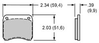 Click for a larger picture of Wilwood 5310 Brake Pads, FF, Lockheed LD19 - H Compound