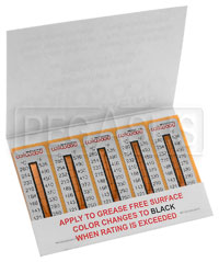 Click for a larger picture of Wilwood Caliper Temperature Sticker Pack