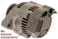 Click for a larger picture of Single Wire 50 Amp Ultra-Mini Alternator