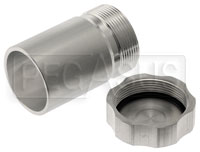 Click for a larger picture of OBP Weld-On Aluminum Filler Neck with Cap, 50mm OD