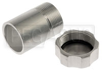 Large photo of OBP Weld-On Aluminum Filler Neck with Cap, 40mm OD, Pegasus Part No. OBP-CAP01