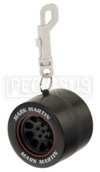Click for a larger picture of Mark Martin Rain Poncho in Racing Tire Container, with Clip