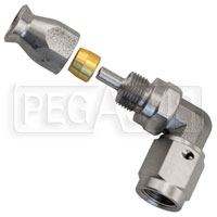 Click for a larger picture of Forged Stainless 90 degree 3AN Hose End for -3 PTFE Hose