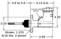 Click for a larger picture of Girling Aluminum Master Cylinder with Small Reservoir