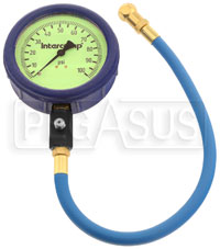 Click for a larger picture of Intercomp 4 inch Glow in Dark Tire Pressure Gauge, 0-100 psi