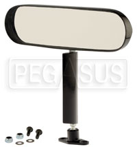 Large photo of Carbon Fiber Dash-Mount Center Mirror, Convex Lens, Pegasus Part No. 5168-201