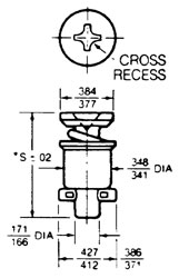 Click for a larger picture of Camloc 40S5 Heavy Duty Stud, Cross Recess