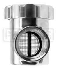 Click for a larger picture of Aeroflow In-Line Radiator Filter / Filler, Polished