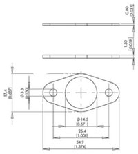 Click for a larger picture of Aeroloc Receptacle Shim, Thin - 0.8mm (0.03")