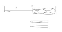 Click for a larger picture of Beta Tools 1294/4x100 Screwdriver, Slotted Headless