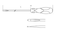 Click for a larger picture of Beta Tools 1294L/6,5x400 Screwdriver, Slotted Headless, Long