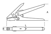 Click for a larger picture of Beta Tools 1743 Cable Tie Installation Tool, up to 0.35"