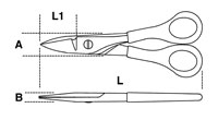 Click for a larger picture of Beta Tools 1127 Telephone Engineer Scissors, Straight Blades