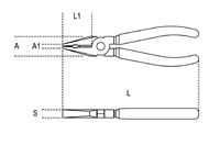 Click for a larger picture of Beta Tools 1150BM Linemans Combination Pliers, 160mm