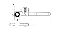 Click for a larger picture of Beta Tools 362/300 Heavy Duty Pipe Wrench, 2 3/8" Opening