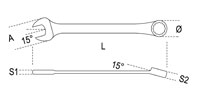 Click for a larger picture of Beta Tools 142/18 Reversible Ratcheting Combo Wrench, 18mm