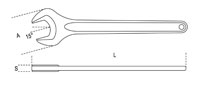 Click for a larger picture of Beta Tools 53/36 Single Open End Wrench, DIN 894, 36mm