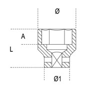 Click for a larger picture of Beta Tools 720 Impact Socket, 6-Point, 1/2" Drive, 15mm