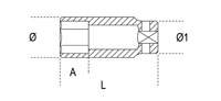 Click for a larger picture of Beta Tools 720L/30 Long 1/2" Drive Impact Socket, 30mm