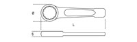 Click for a larger picture of Beta Tools 78/140 Ring Slogging Wrench, 140mm