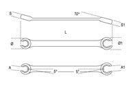 Click for a larger picture of Beta Tools 94/11x13 Flare Nut Wrench, 11mm / 13mm