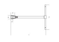 Click for a larger picture of Beta Tools 950 Sliding T-Handle Wrench, 6-Point Metric, 15mm