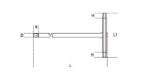 Click for a larger picture of Beta Tools 951AS5/16 Sliding T-Handle Hex Wrench, 5/16"