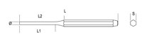Click for a larger picture of Beta Tools 31L Long Series Pin Punch, 5mm x 175mm