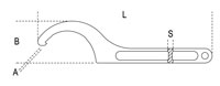 Click for a larger picture of Beta Tools 99/16-20 Hook Wrench, Square Nose, 16mm-20mm