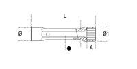 Click for a larger picture of Beta Tools 935/6X7 Tubular 6-pt Wrench, 6mm x 7mm