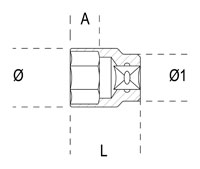 Click for a larger picture of Beta Tools 920A/AS1.1/16 Socket, 1/2" Drive 6-Point, 1 1/16"