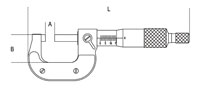 Click for a larger picture of Beta Tools 1658/25 Outside Micrometer, 0-25mm x 0.01mm