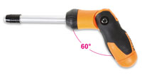 Click for a larger picture of Beta Tools 855P Reversible Ratchet Bit Holder with 7 Bits