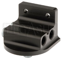 Click for a larger picture of Remote Filter Head, Dual Horizontal Ports, Billet Aluminum