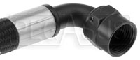 Click for a larger picture of Aramid Braided -10 Hose, 10AN - 45 deg Swivel - 90 deg, 17"