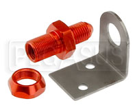 Click for a larger picture of 4AN Brake Fitting with Frame Tab, Weldable or Rivet Mount