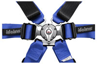 Click for a larger picture of Lifeline Copse 6-Point 2x2 Pull Down FIA Harness, Blue