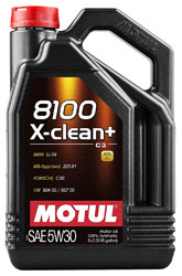 Click for a larger picture of Motul 8100 X-CLEAN+ Synthetic Engine Oil