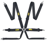 Click for a larger picture of OMP TECNICA 3 3x3 FIA Harness, 3" Shoulder, 3" Lap, Pull Up