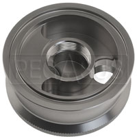 Click for a larger picture of Setrab Billet Oil Filter Take-Off Plate, 3/4-16, M22 Ports