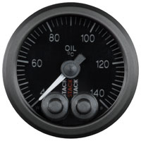 Large photo of Stack Pro-Control Oil Temperature Gauge, 40-140 deg. C, 52mm, Pegasus Part No. ST3509