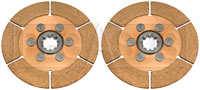 Click for a larger picture of Tilton 5.5" OT-3 Dual Clutch Disc Set, 1 x 10 Spline