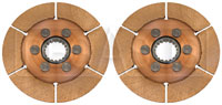 Click for a larger picture of Tilton 5.5" OT-3 Dual Clutch Disc Set, Metallic, 1-3/16 x 18